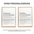 Kaufmann Einzelhandel Definition Karte personalisierbar mit Namen Beruf Grußkarte Kaufmann Geschenk Geburtstag Kaufmann Postkarte Definition