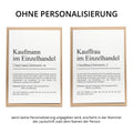 Kaufmann Einzelhandel Definition Karte personalisierbar mit Namen Beruf Grußkarte Kaufmann Geschenk Geburtstag Kaufmann Postkarte Definition