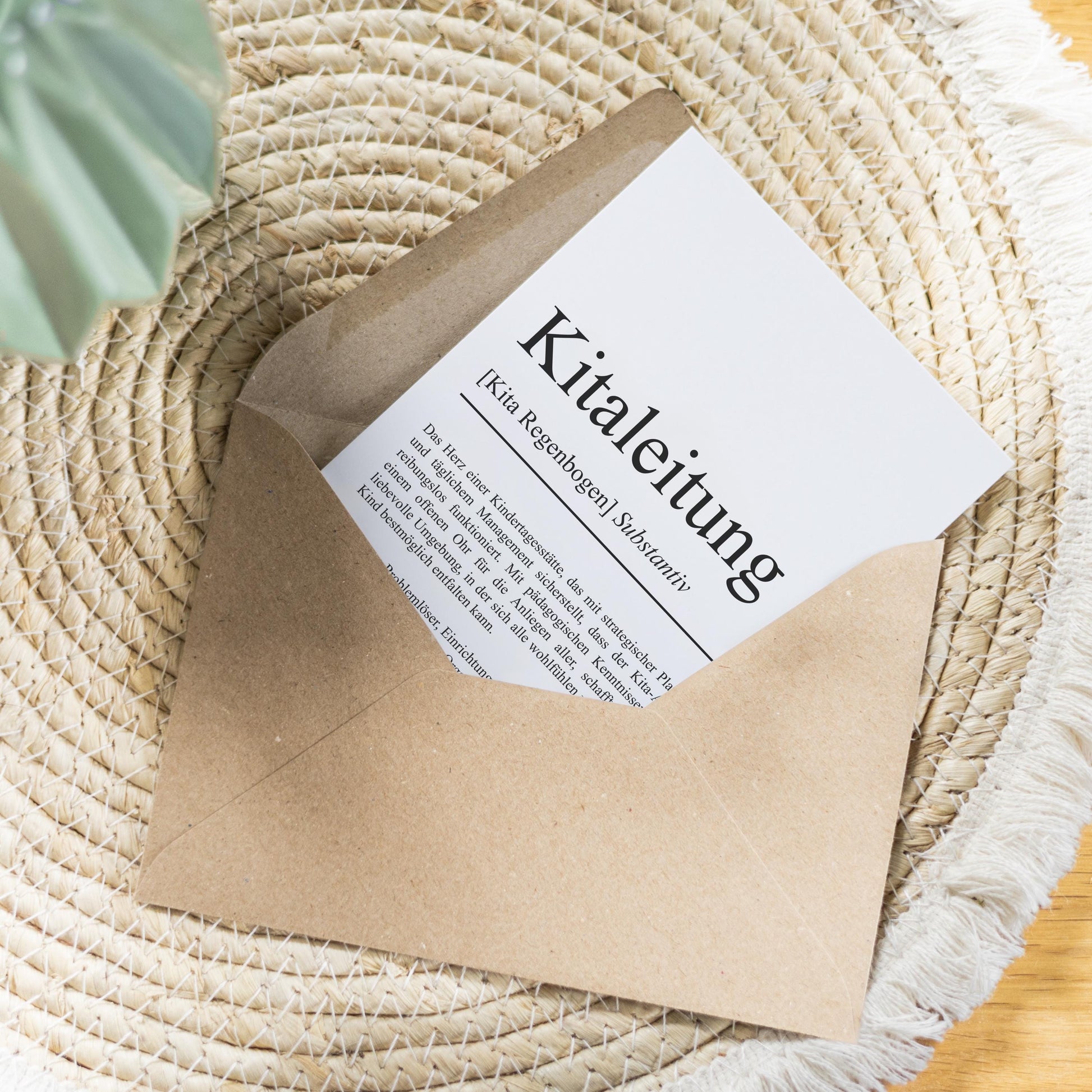 Kitaleitung Definition A6 Karte personalisierbar mit Namen Beruf Grußkarte Kitaleitung Geschenk Geburtstag Kitaleitung Postkarte