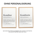 Konditorin Definition Karte personalisierbar mit Namen Beruf Grußkarte Konditorin Geschenk Geburtstag Konditorin Postkarte Definition