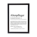 Altenpfleger Definition Poster personalisierbar mit Namen Beruf Poster Altenpfleger Geschenk Einzug Geburtstag Geschenk Pfleger Poster Beruf