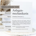 Anlagenmechanikerin Definition Poster personalisierbar mit Namen Beruf Poster Mechanikerin Geschenk Einzug Geburtstag Geschenk Mechanikerin