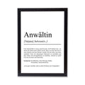 Anwältin Definition Poster personalisierbar mit Namen Beruf Poster Anwältin Geschenk Einzug Geburtstag Geschenk Anwältin Poster Beruf