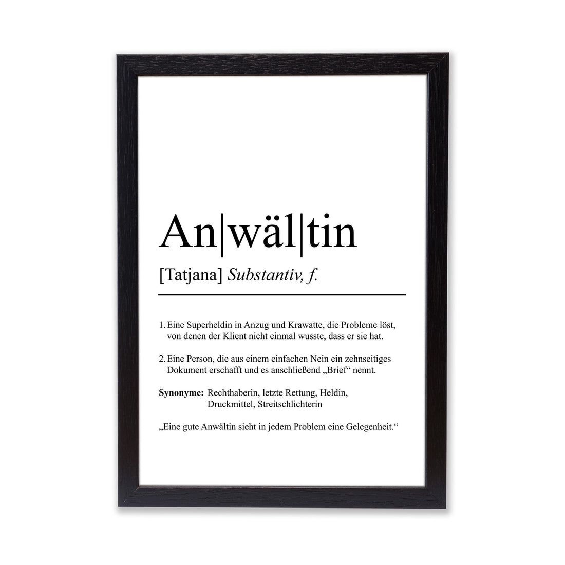 Anwältin Definition Poster personalisierbar mit Namen Beruf Poster Anwältin Geschenk Einzug Geburtstag Geschenk Anwältin Poster Beruf