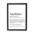 Apotheker Definition Poster personalisierbar mit Namen Beruf Poster Apotheker Geschenk Einzug Geburtstag Geschenk Apotheker Poster Beruf
