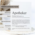 Apotheker Definition Poster personalisierbar mit Namen Beruf Poster Apotheker Geschenk Einzug Geburtstag Geschenk Apotheker Poster Beruf
