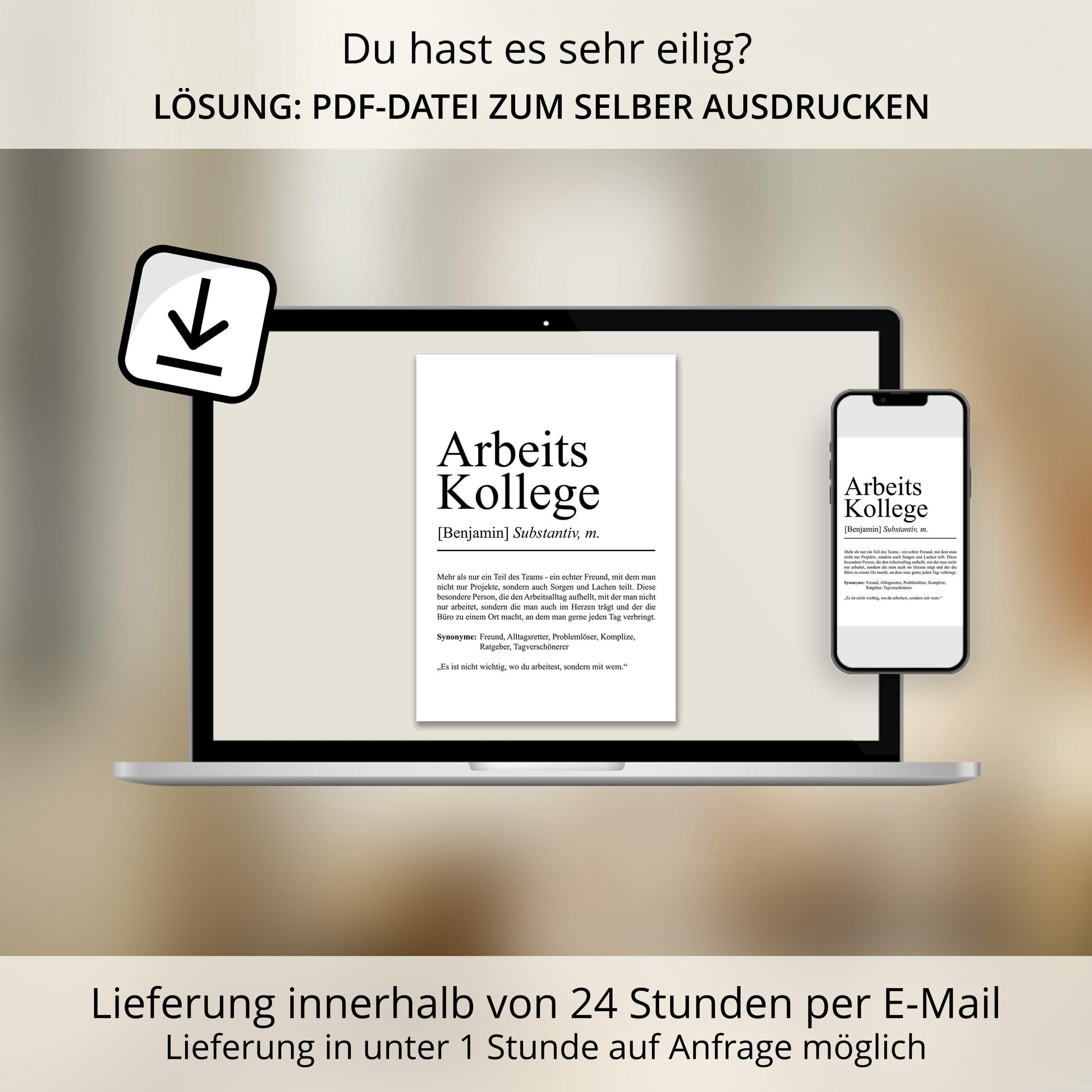 Arbeitskollege Definition Poster personalisierbar mit Namen Beruf Poster Kollege Geschenk Einzug Geburtstag Geschenk Kollege Poster Beruf