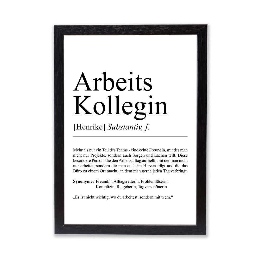 Arbeitskollegin Definition Poster personalisierbar mit Namen Beruf Poster Kollegin Geschenk Einzug Geburtstag Geschenk Kollegin Poster Beruf