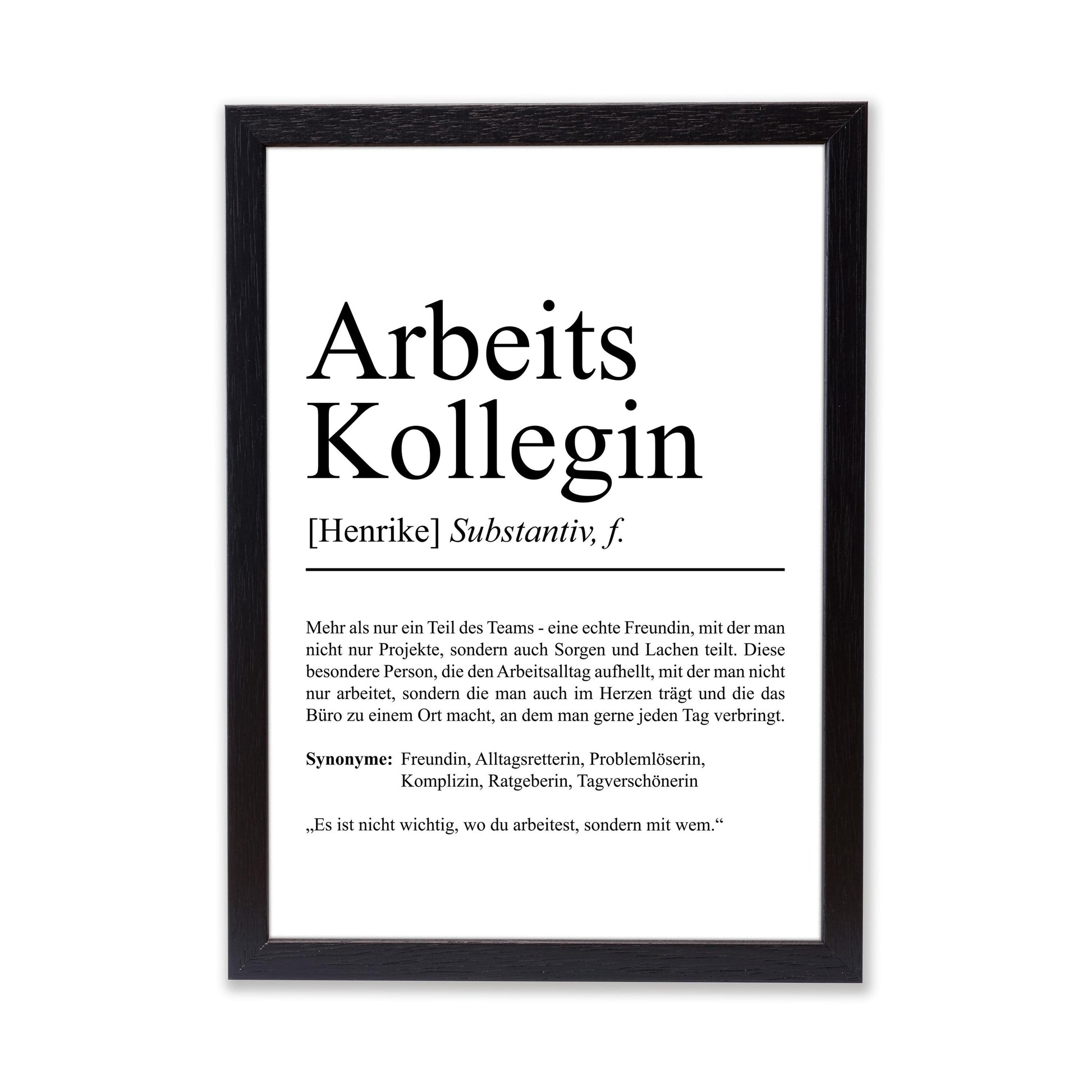 Arbeitskollegin Definition Poster personalisierbar mit Namen Beruf Poster Kollegin Geschenk Einzug Geburtstag Geschenk Kollegin Poster Beruf