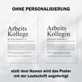 Arbeitskollegin Definition Poster personalisierbar mit Namen Beruf Poster Kollegin Geschenk Einzug Geburtstag Geschenk Kollegin Poster Beruf