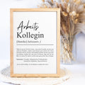 Arbeitskollege Definition Poster personalisierbar mit Namen Beruf Poster Kollege Geschenk Einzug Geburtstag Geschenk Kollege Poster Beruf