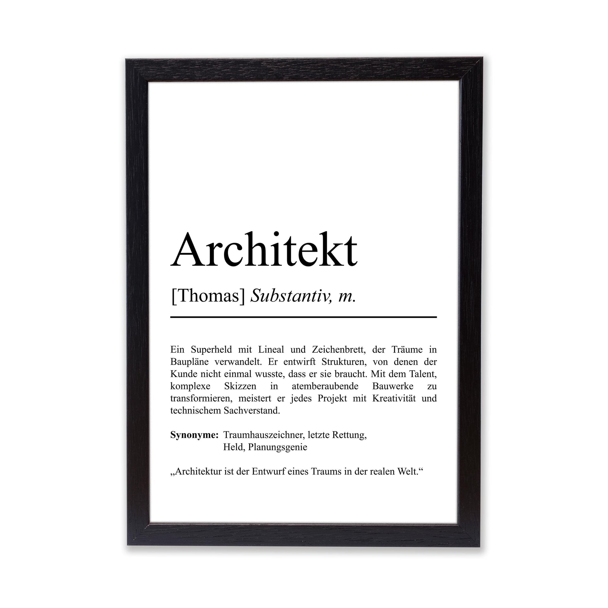 Architekt Definition Poster personalisierbar mit Namen Beruf Poster Architekt Geschenk Einzug Geburtstag Geschenk Architekt Poster Beruf