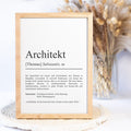 Architektin Definition Poster personalisierbar mit Namen Beruf Poster Architektin Geschenk Einzug Geburtstag Geschenk Architektin Poster
