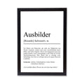 Ausbilder Definition Poster personalisierbar mit Namen Beruf Poster Ausbilder Geschenk Einzug Geburtstag Geschenk Ausbilder Poster Beruf