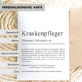 Krankenpfleger Definition Karte personalisierbar mit Namen Beruf Grußkarte Pfleger Geschenk Geburtstag Pfleger Postkarte Definition