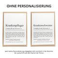 Krankenpfleger Definition Karte personalisierbar mit Namen Beruf Grußkarte Pfleger Geschenk Geburtstag Pfleger Postkarte Definition