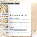 Krankenschwester Definition Karte personalisierbar mit Namen Beruf Grußkarte Krankenschwester Geschenk Geburtstag Pflegerin Postkarte