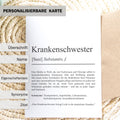 Krankenschwester Definition Karte personalisierbar mit Namen Beruf Grußkarte Krankenschwester Geschenk Geburtstag Pflegerin Postkarte