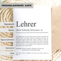 Lehrer Definition Karte personalisierbar mit Namen Beruf Grußkarte Lehrer Geschenk Geburtstag Lehrer Postkarte Definition