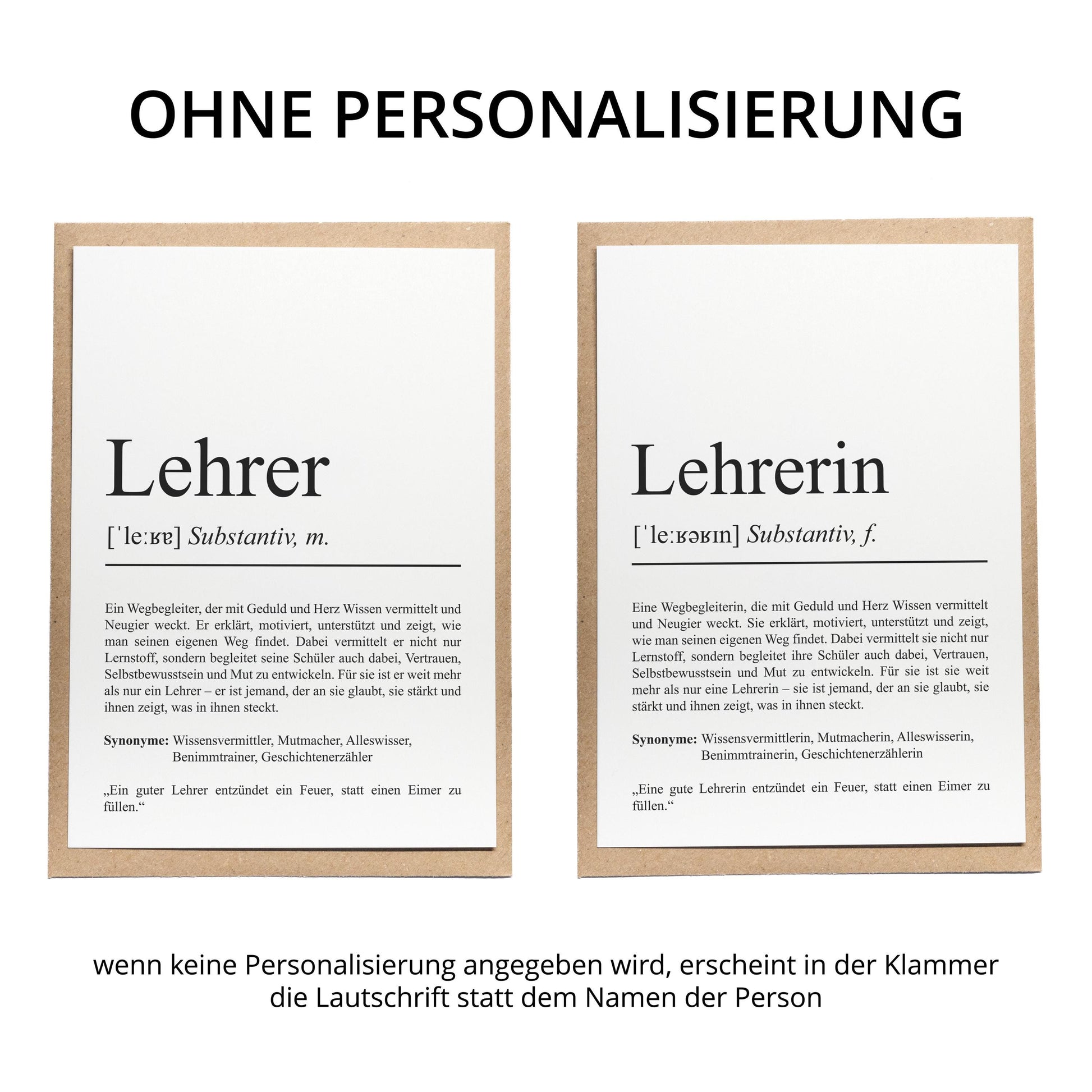 Lehrerin Definition Karte personalisierbar mit Namen Beruf Grußkarte Lehrerin Geschenk Geburtstag Lehrerin Postkarte Definition