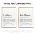 Lokführer Definition Karte personalisierbar mit Namen Beruf Grußkarte Lokführer Geschenk Geburtstag Lokführer Postkarte Definition