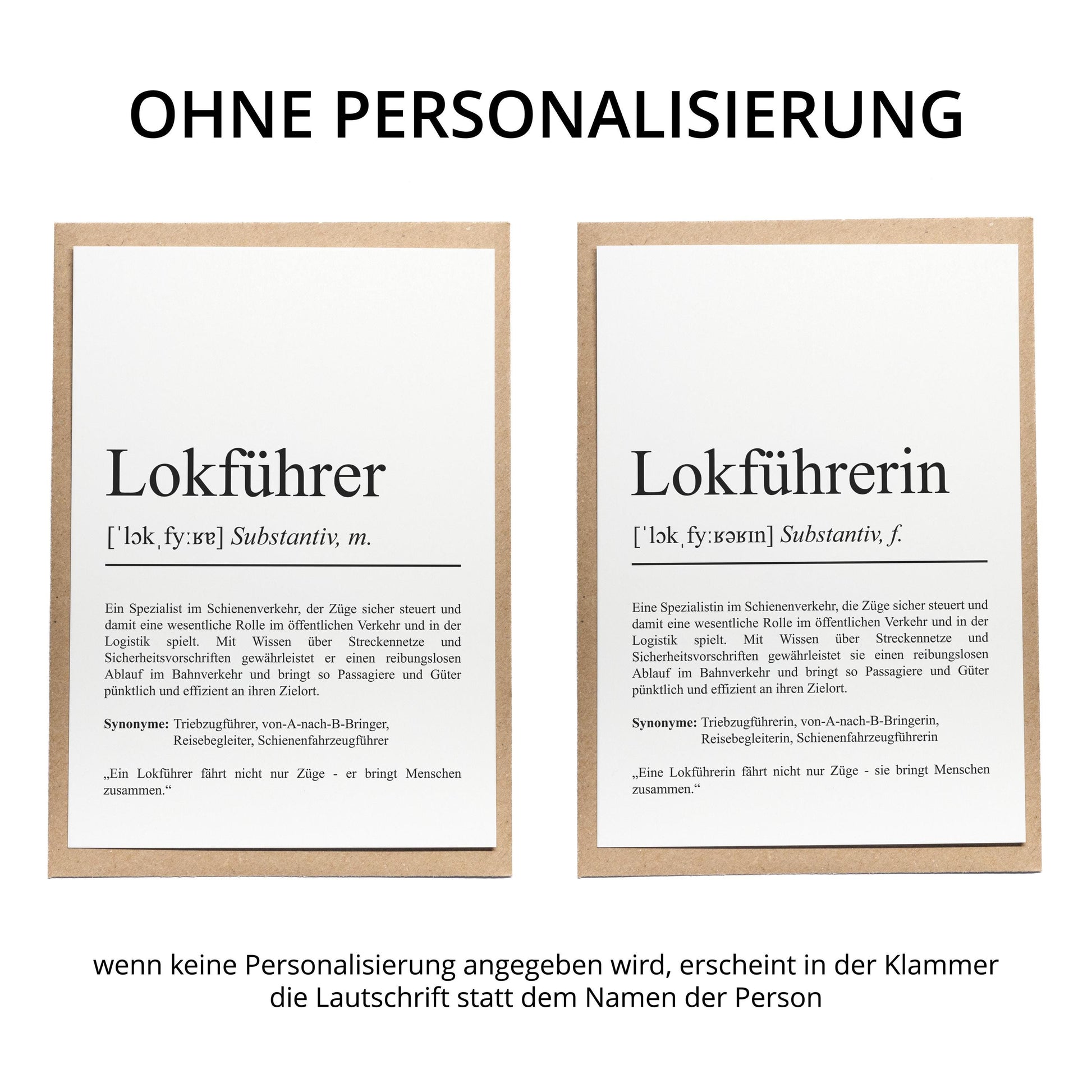 Lokführer Definition Karte personalisierbar mit Namen Beruf Grußkarte Lokführer Geschenk Geburtstag Lokführer Postkarte Definition