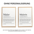 Malerin Definition Karte personalisierbar mit Namen Beruf Grußkarte Malerin Geschenk Geburtstag Malerin Postkarte Definition