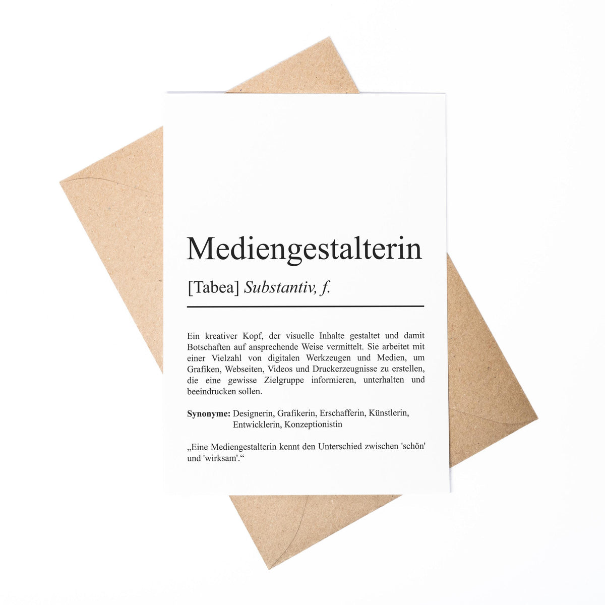 Mediengestalter Definition Karte personalisierbar mit Namen Beruf Grußkarte Mediengestalter Geschenk Geburtstag Mediengestalter Postkarte