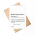 Mediengestalterin Definition A6 Karte personalisierbar mit Namen Beruf Grußkarte Mediengestalterin Geschenk Geburtstag Klappkarte