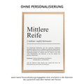 Mittlere Reife Definition Karte personalisierbar mit Namen Abschluss Grußkarte Mittlere Reife Geschenk Geburtstag Mittlere Reife Postkarte