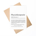 Physiotherapeut Definition Karte personalisierbar mit Namen Beruf Grußkarte Physiotherapeut Geschenk Geburtstag Therapeut Postkarte