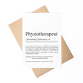 Physiotherapeut Definition Karte personalisierbar mit Namen Beruf Grußkarte Physiotherapeut Geschenk Geburtstag Therapeut Postkarte