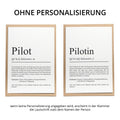 Pilot Definition Karte personalisierbar mit Namen Beruf Grußkarte Pilot Geschenk Geburtstag Pilot Postkarte