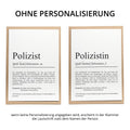 Polizistin Definition Karte personalisierbar mit Namen Beruf Grußkarte Polizei Geschenk Geburtstag Polizistin Postkarte