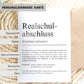Realschulabschluss Definition Karte personalisierbar mit Namen Abschluss Grußkarte Realschulabschluss Geschenk Geburtstag Postkarte