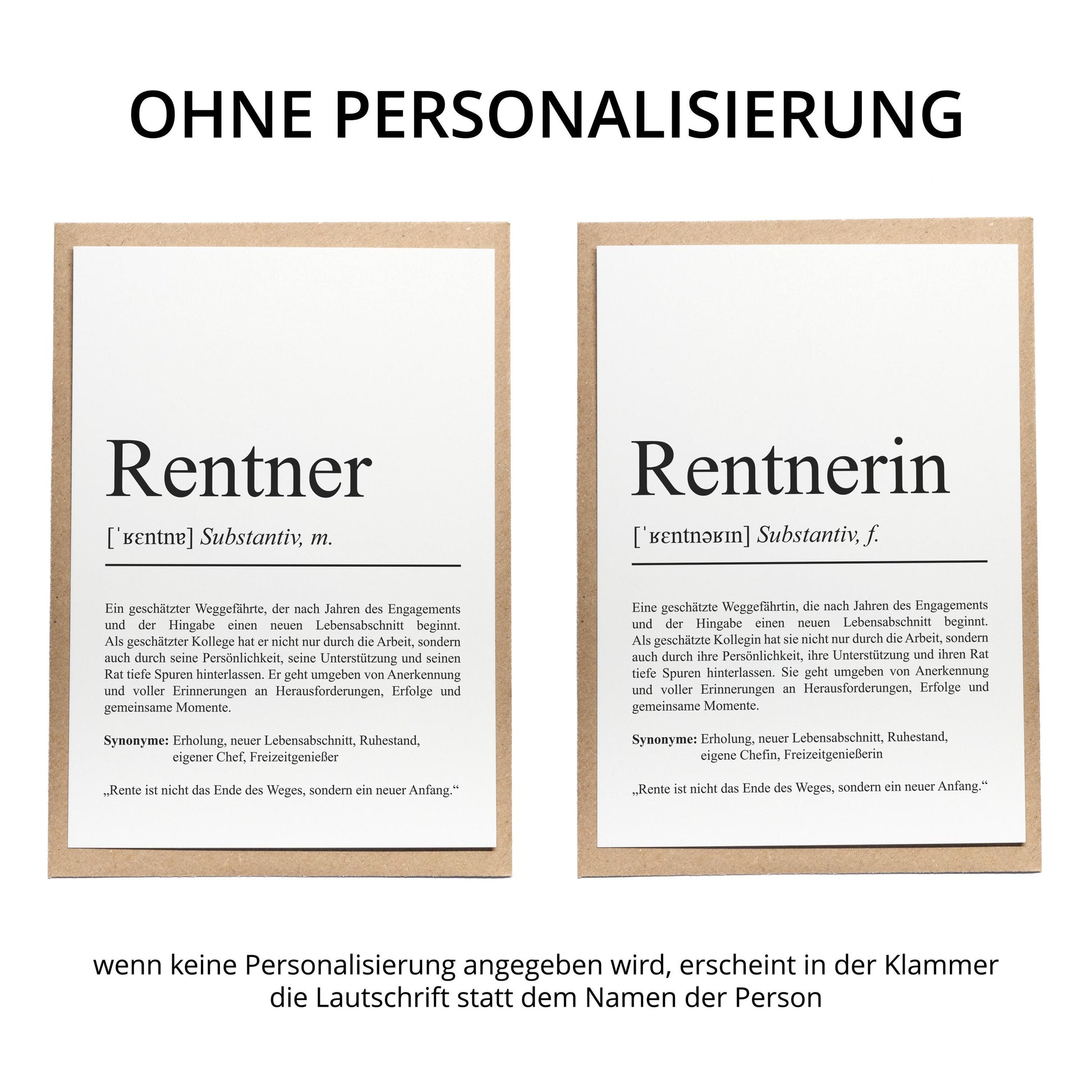 Rentnerin Definition Karte personalisierbar mit Namen Beruf Grußkarte Rentnerin Geschenk Geburtstag Rentnerin Postkarte Definition