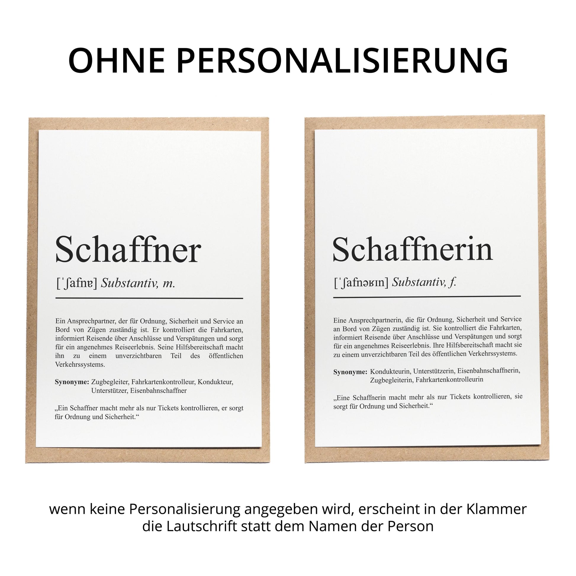 Schaffner Definition A6 Karte personalisierbar mit Namen Beruf Grußkarte Schaffner Geschenk Geburtstag Schaffner Postkarte Definition