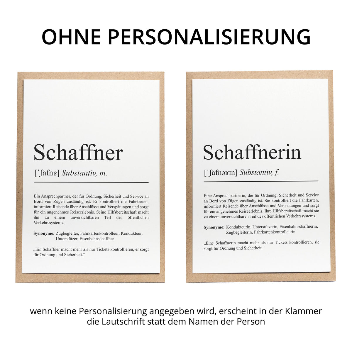 Schaffnerin Definition A6 Karte personalisierbar mit Namen Beruf Grußkarte Schaffnerin Geschenk Geburtstag Schaffnerin Klappkarte Definition