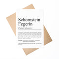 Schornsteinfeger Definition Karte personalisierbar mit Namen Beruf Grußkarte Schornsteinfeger Geschenk Geburtstag Grußkarte Definition