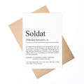 Soldatin Definition Karte personalisierbar mit Namen Beruf Grußkarte Soldatin Geschenk Geburtstag Soldatin Postkarte Definition