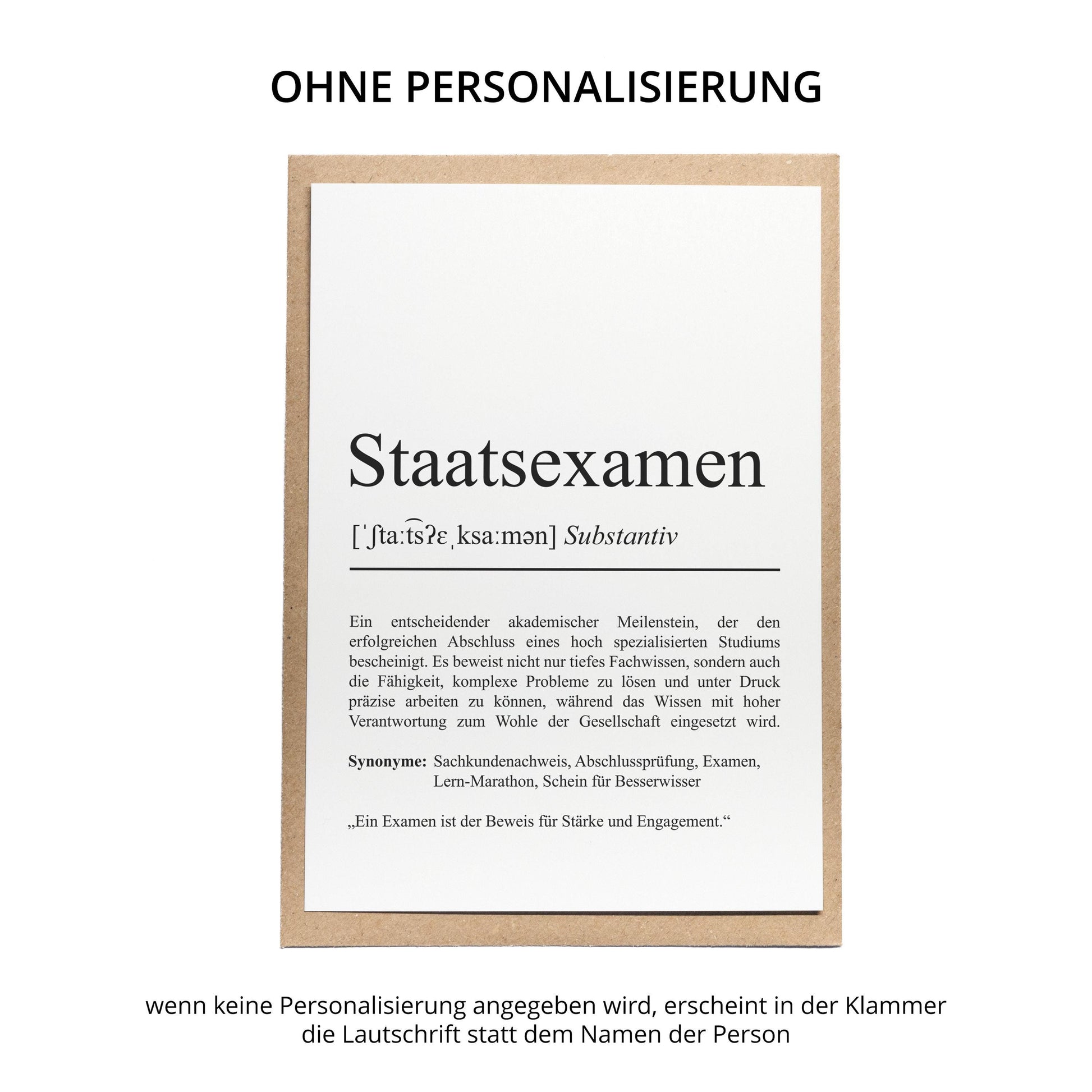 Staatsexamen Definition Karte personalisierbar mit Namen Abschluss Karte Staatsexamen Geschenk zum Abschluss Geschenk Staatsexamen Postkarte