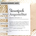 Steuerfachangestellter Definition Karte A6 personalisierbar mit Namen Beruf Postkarte Steuerfachangestellter Geschenk Geburtstag