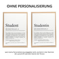 Student Definition Karte personalisierbar mit Namen Beruf Grußkarte Student Geschenk Geburtstag Student Postkarte Definition