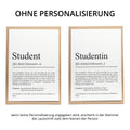Studentin Definition Karte personalisierbar mit Namen Beruf Grußkarte Studentin Geschenk Geburtstag Studentin Postkarte Definition