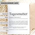 Tagesmutter Definition Karte personalisierbar mit Namen Beruf Grußkarte Tagesmutter Geschenk Geburtstag Tagesmutter Postkarte Definition
