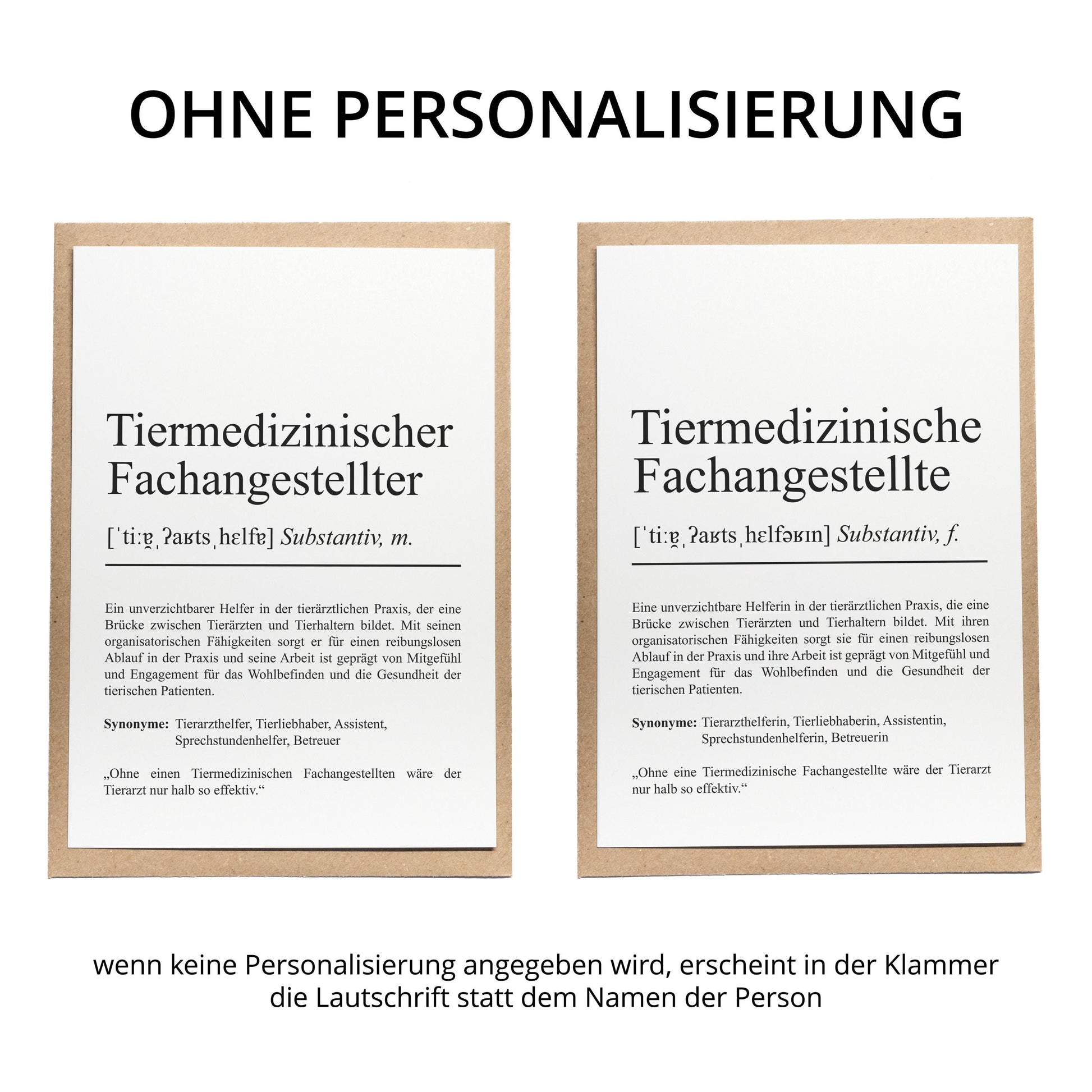 Tiermedizinische Fachangestellte Definition Karte personalisierbar Namen Beruf Postkarte Geschenk Tiermedizinische Fachangestellte Karte