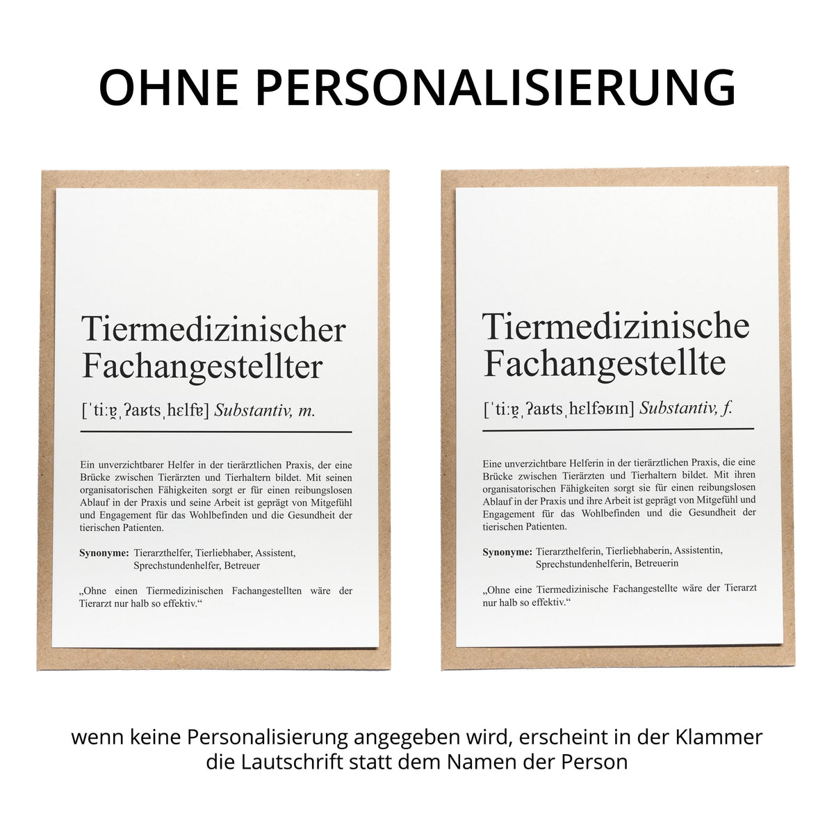 Tiermedizinischer Fachangestellter Definition Karte personalisierbar Namen Beruf Postkarte Geschenk Tiermedizinischer Fachangestellter