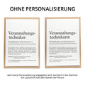Veranstaltungstechniker Definition Karte personalisierbar mit Namen Beruf Grußkarte Veranstaltungstechniker Geschenk Geburtstag Definition