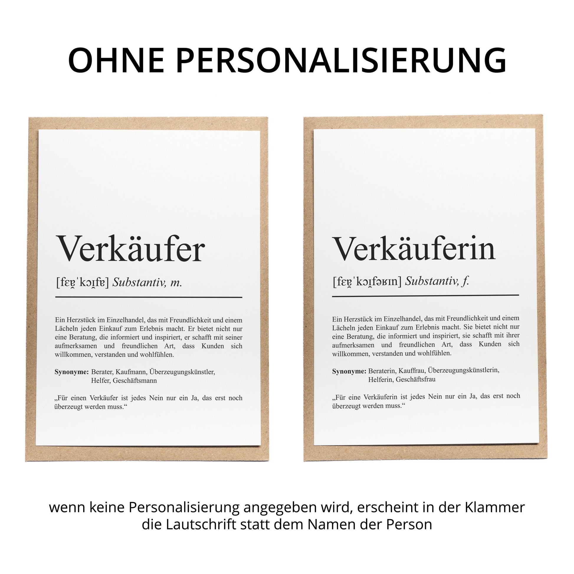 Verkäufer Definition Karte personalisierbar mit Namen Beruf Grußkarte Verkäufer Geschenk Geburtstag Verkäufer Postkarte Definition