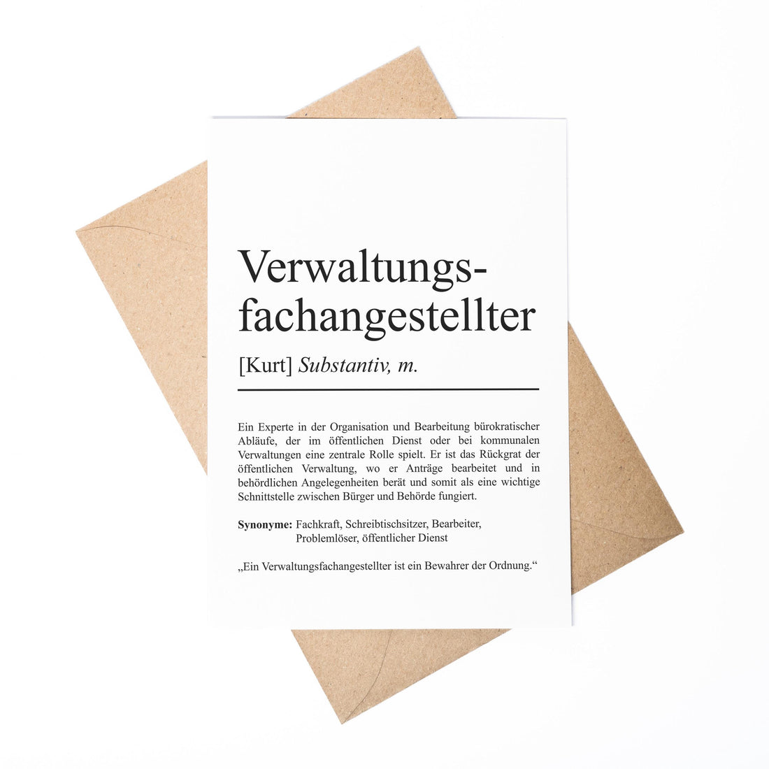 Verwaltungsfachangestellter Definition A6 Karte personalisierbar mit Namen Beruf Klappkarte Geschenk Verwaltungsfachangestellter Geburtstag